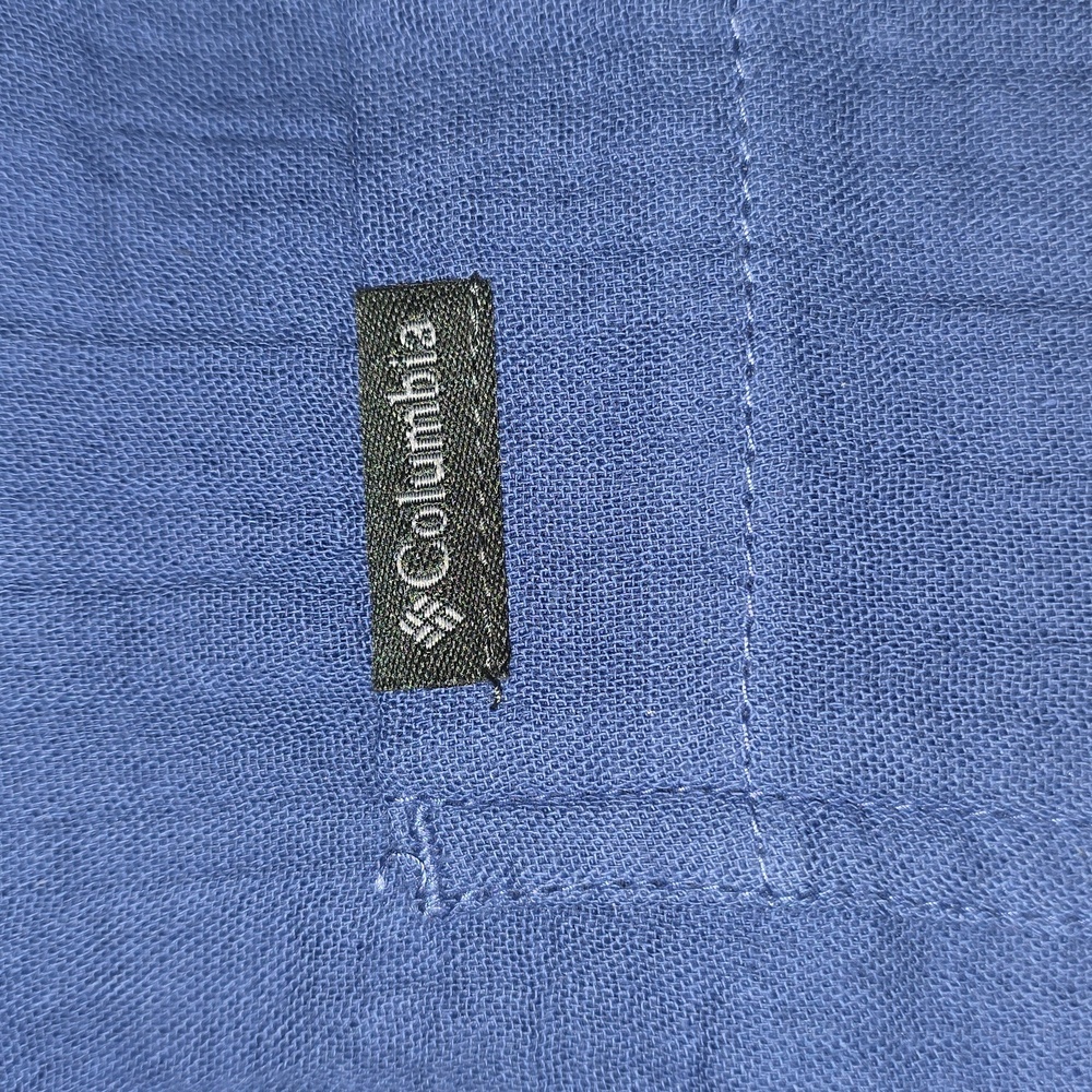 Columbia Women's Blue BREEZY Cotton Button Down Shirt size M